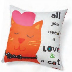Accent Pillow - All You Need Is Love and a Cat