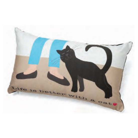 Accent Pillow - Life is Better With A Cat