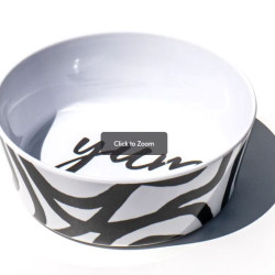Bowl - Black and White Yum Lines