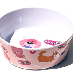 Bowl - Whimsy Dogs on Pink