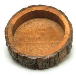 Wooden Bowl - Bark Bowl Round