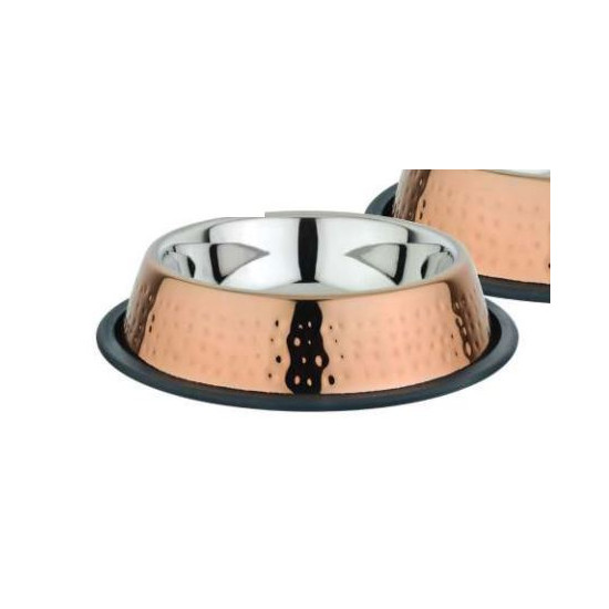 Copper Finished Stainless Steel Bowl - Non Skid