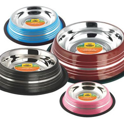 Colored Stainless Steel Non Skid Bowl