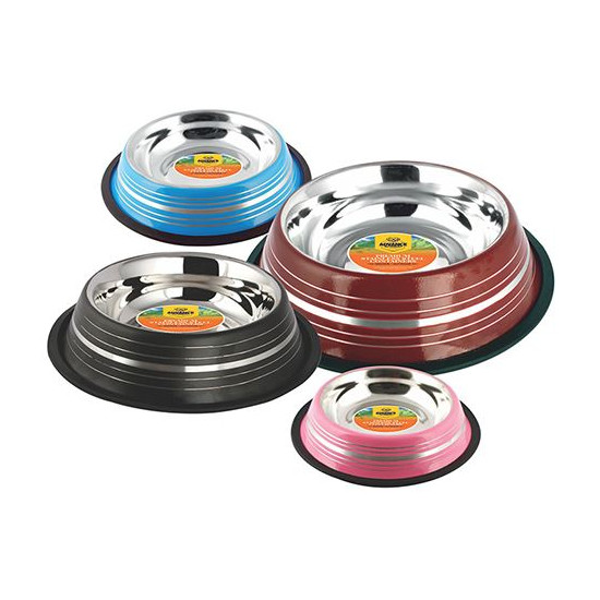 Colored Stainless Steel Non Skid Bowl
