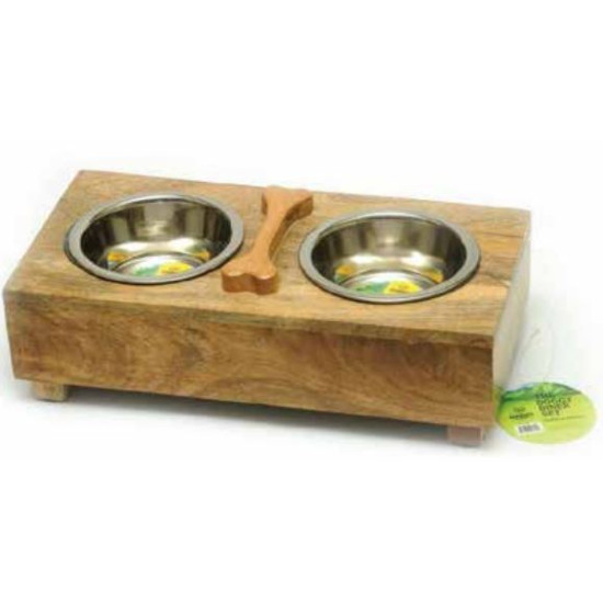 Wood Double Diner - with Bone