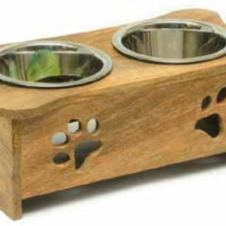 Wood Double Diner - Paw Design