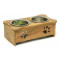 Wood Double Diner - Paw Design