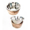 Wood Sleeve with Removable SS Bowl