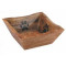 Wooden Bowl - Square with Paw Design