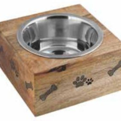 Wood Sleeve - Square with Removable SS Bowl
