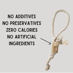 Tug & Chew Coffee Wood Rope Toy