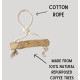 Tug & Chew Coffee Wood Rope Toy
