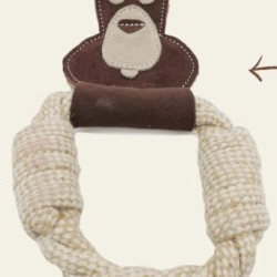 Natural Organic Cotton Tug with Leather
