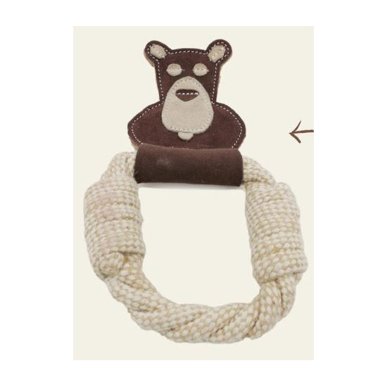 Natural Organic Cotton Tug with Leather