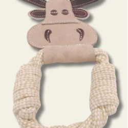 Natural Organic Cotton Tug with Leather