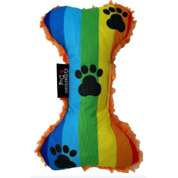 Rainbow Paw Bone - Nylon & Fleece