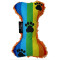 Rainbow Paw Bone - Nylon & Fleece