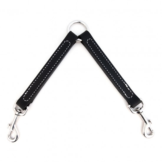Leather Two-Dog Walking Coupler