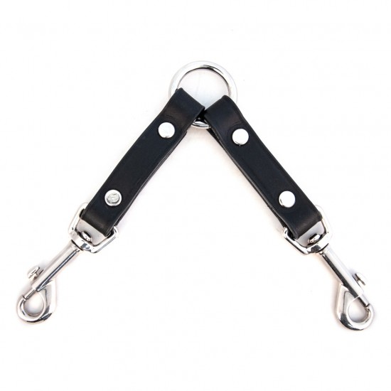 Leather Two-Dog Walking Coupler