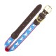 American Traditions Leather and Ribbon Dog Collar & Leash