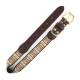 American Traditions Leather and Ribbon Dog Collar & Leash