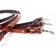 Braided Leather Leash, Two-Handled Leash, Pull/Correction Tab
