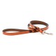 Braided Leather Leash, Two-Handled Leash, Pull/Correction Tab