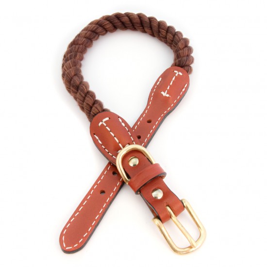 Cotton Rope with Leather Accents Collar