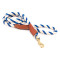 Cotton Rope with Leather Accents Leash - Snap End
