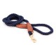 Cotton Rope with Leather Accents Collar