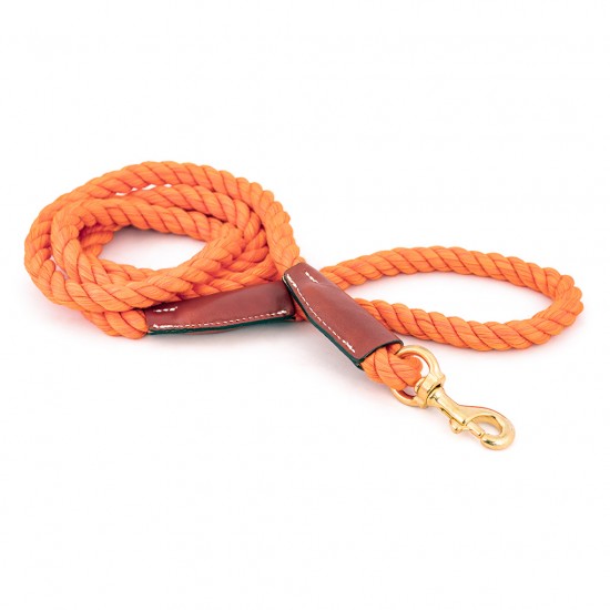 Cotton Rope with Leather Accents Collar