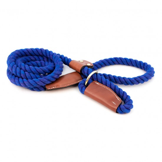 Cotton Rope with Leather Accents Collar