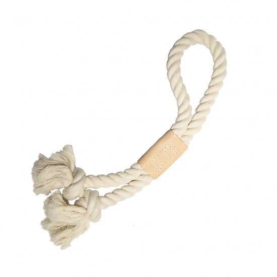 Natural Cotton & Leather Tug Toy