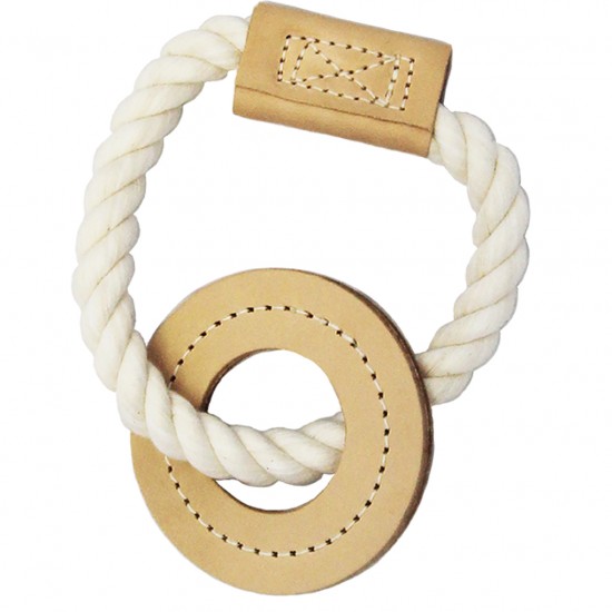 Natural Cotton & Leather Tug Toy
