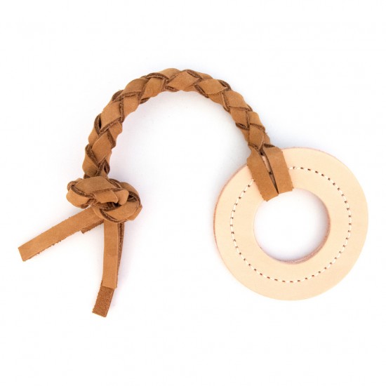 Interactive Natural Leather Tug Toy