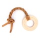 Interactive Natural Leather Tug Toy