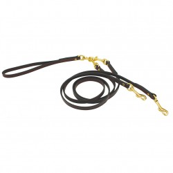 Leather Two Dog Walker No Tangle Leash