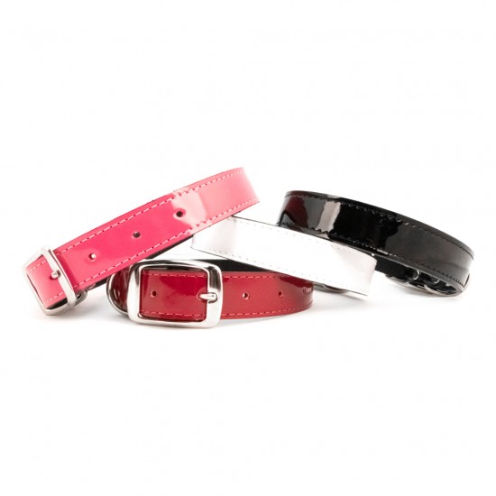 Manhattan Patent Leather Collar & Leash