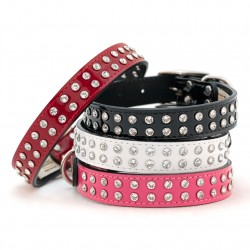 Manhattan Patent Leather Crystallized Collar