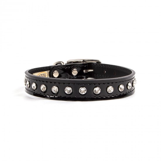 Manhattan Patent Leather Crystallized Collar