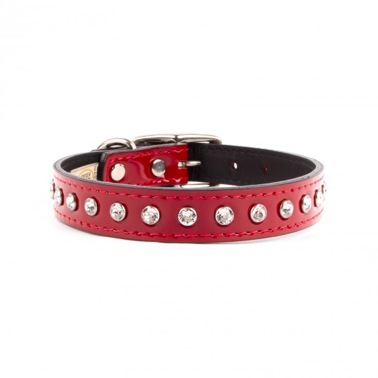 Manhattan Patent Leather Crystallized Collar