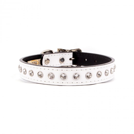 Manhattan Patent Leather Crystallized Collar