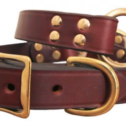 Leather Center Ring Collar