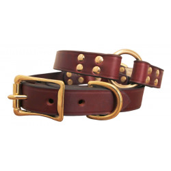 Leather Center Ring Collar