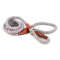 Cotton Rope with Leather Accents Leash - Slip End (Medium 1/2")