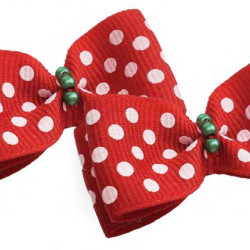 Small Bows - Red Polka Dots