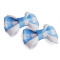 Small Bows - Blue Gingham