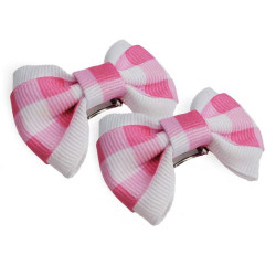 Small Bows - Pink Gingham