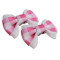 Small Bows - Pink Gingham