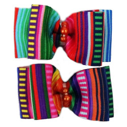 Small Bows - Serape Stripe